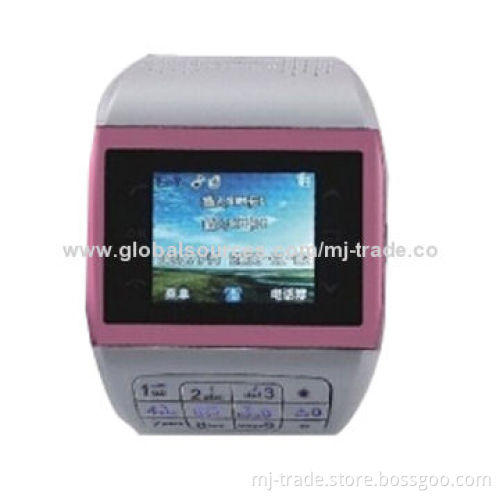 Q8 Watch Phone, CE-mark/Dual SIM/Quad-band/Touch Screen/MP3/MP4/Bluetooth/FM Radio/MSN